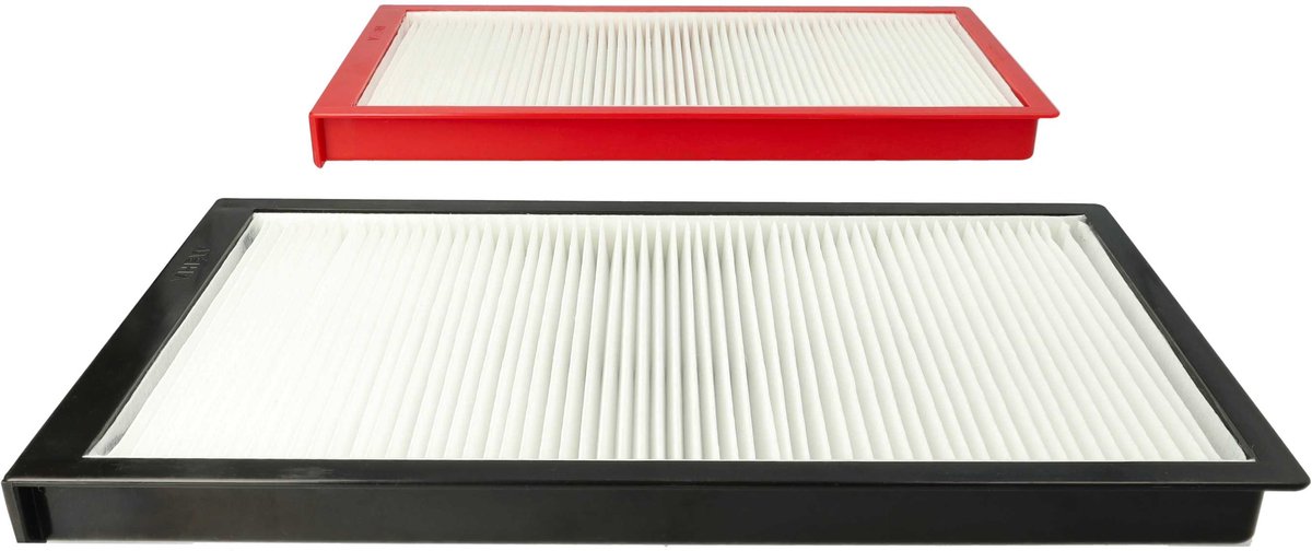 vhbw-filterset, vervanging voor Zehnder 8717573476751, 18501512 voor ventilatie-unit – luchtfilters G4 / F7 (8 stuks), 29 x 15 x 5 cm, wit / rood / zwart