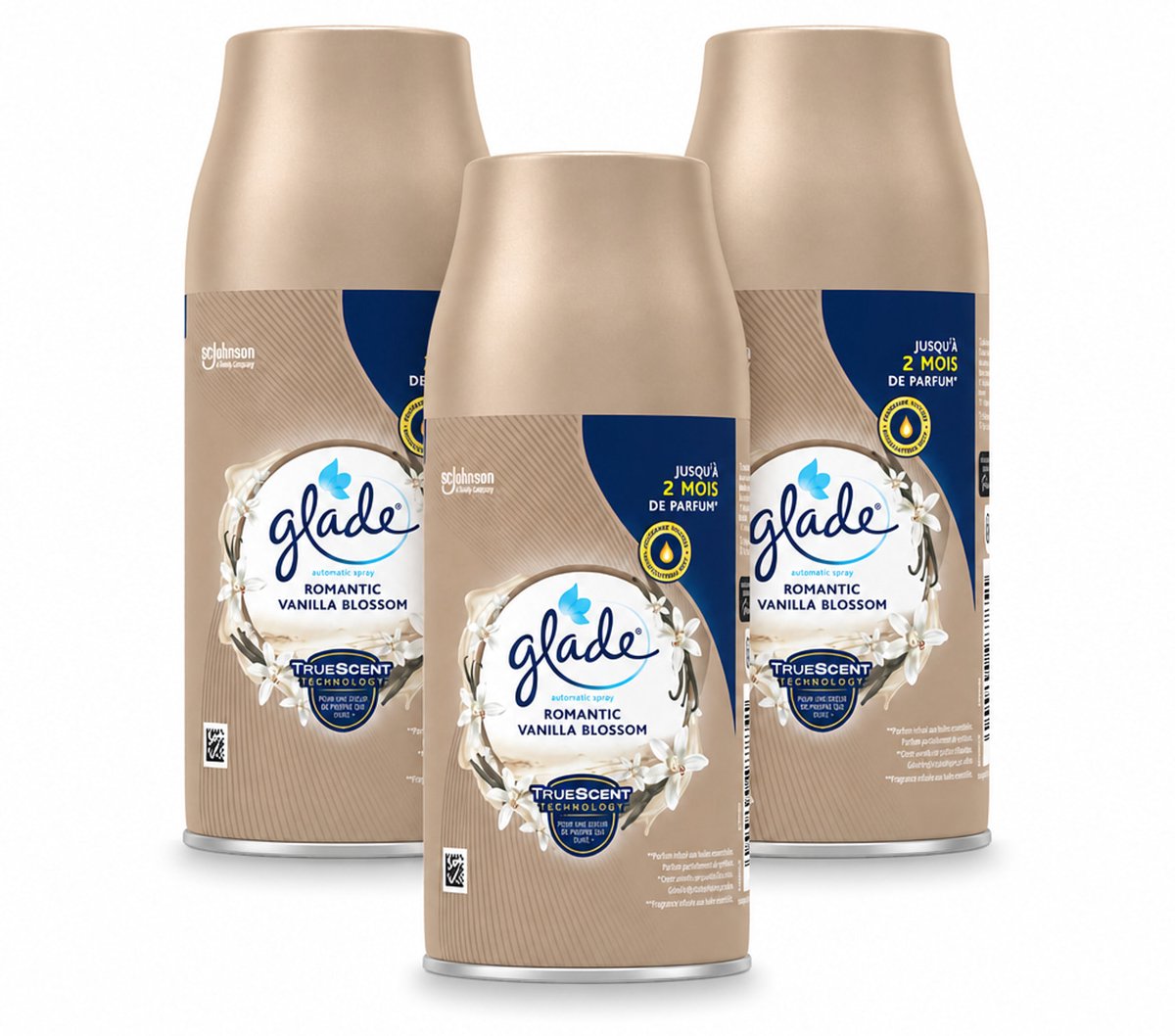 3 x Glade - Romantic Vanillebloesem Navulling - 269 ml - Bulkverpakking - 3 stuks