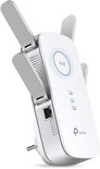 TP-Link RE650 AC2600 MU-MIMO WiFi Range Extender, met externe antennes en LED-indicatoren.