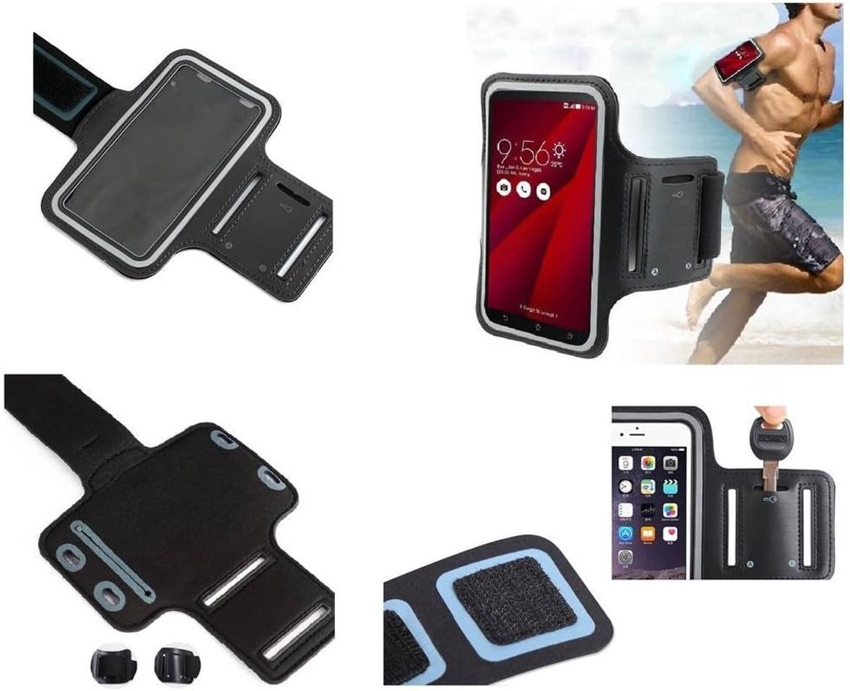 Professionele Cover Neopreen Waterdichte Wraparound Sport met gesp voor Leagoo Elite Y - Zwart