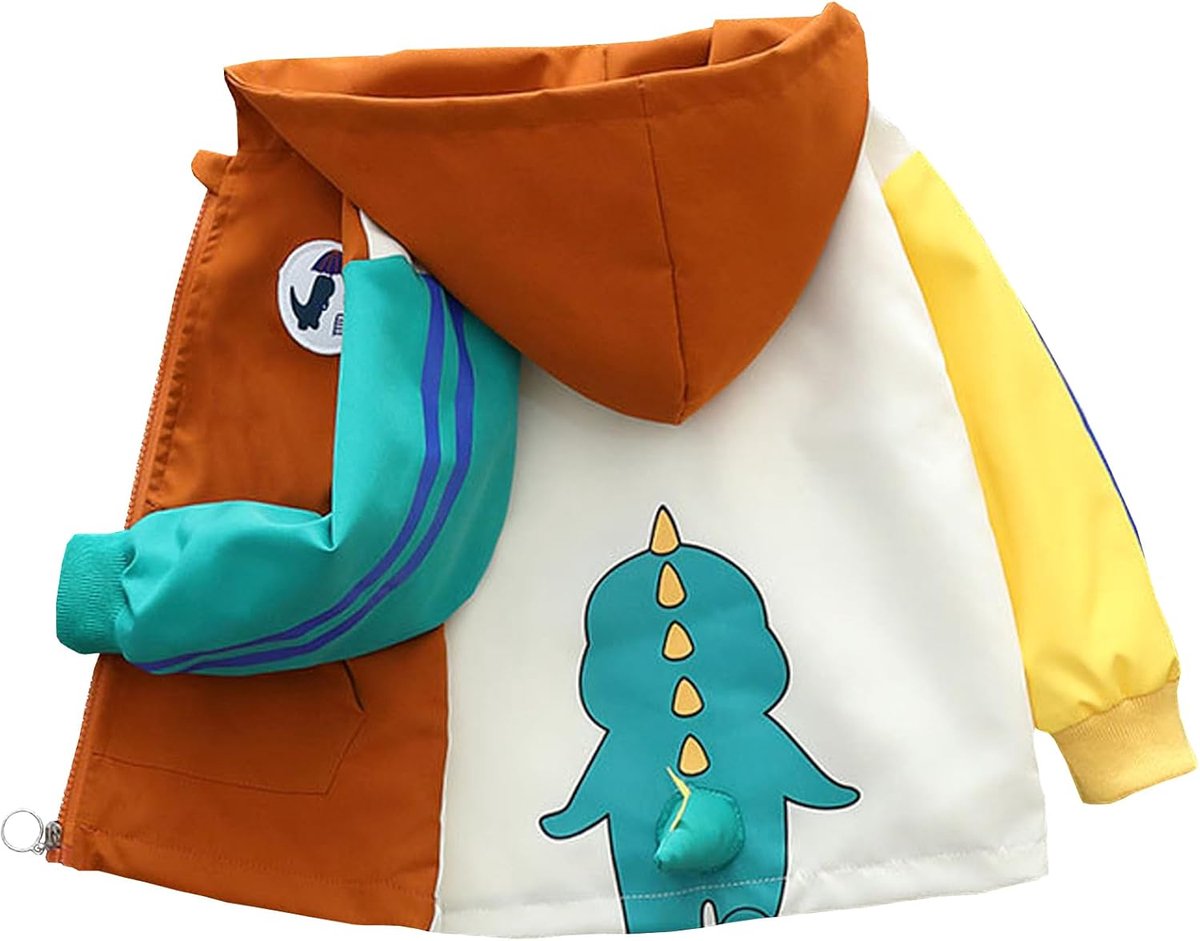 Kinderjas voor jongens, overgangsjas met capuchon, winddicht, trenchcoat, ademend, voor lente, herfst