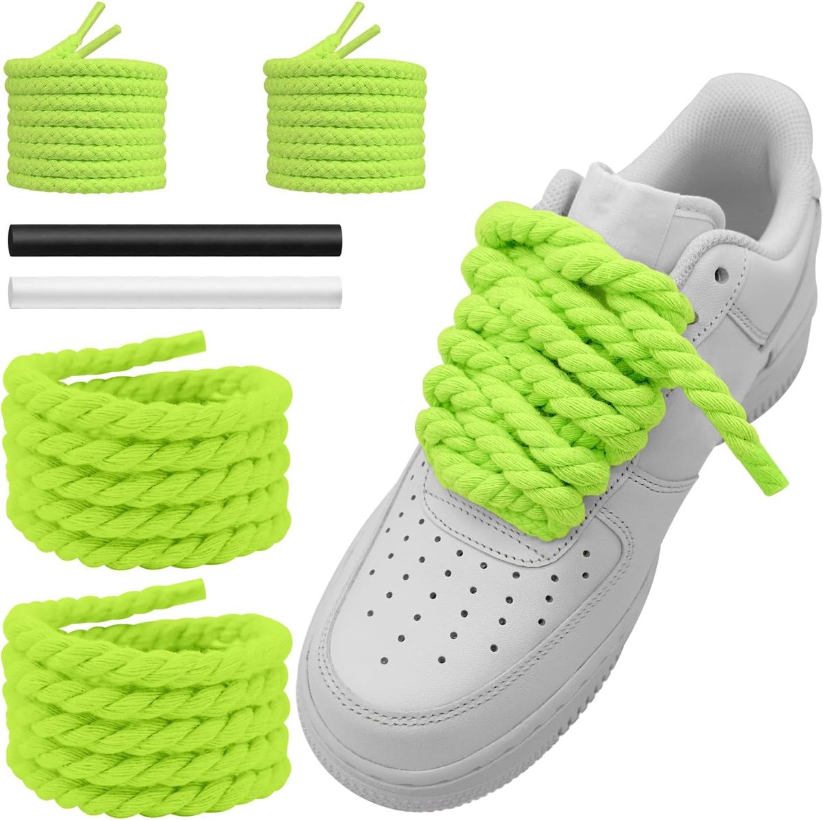 Schoenveters Snaren voor Air Force 1, 10 mm Ronde Katoenen Grove Schoenveters Vervanging Veters voor Sneakers