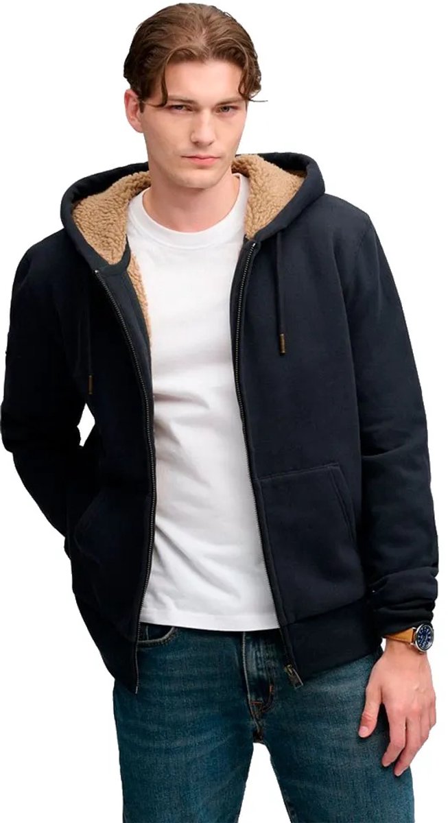 Superdry Zip Hoodie Heren Blauw