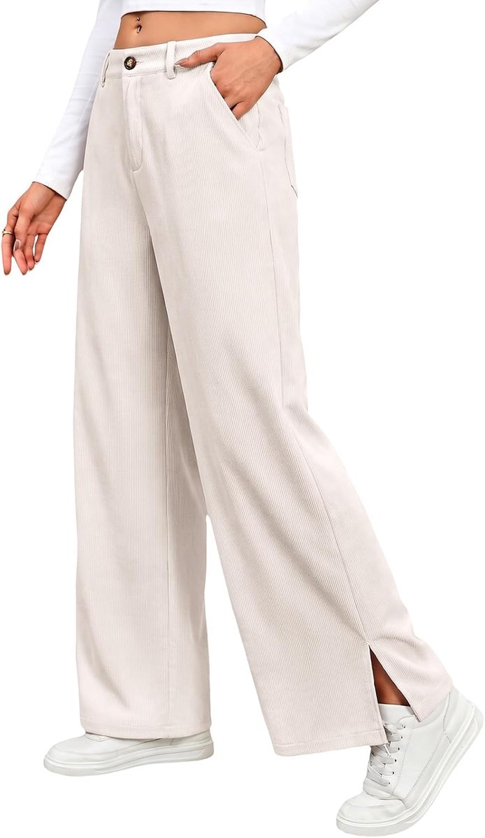 Heekpek Corduroy broek voor dames, wijde pijpen, herfstbroek
