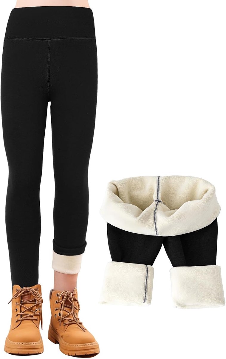 Gevoerde legging voor meisjes, winter, thermische legging voor kinderen, hoge taille, katoen, dikke warme broek voor 3-13 jaar