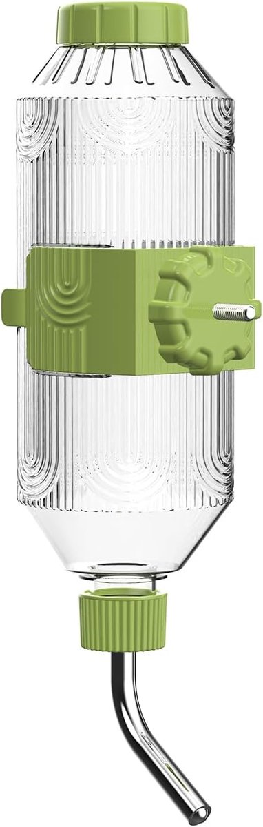 Hangende hondenwaterdispenser, kenneldrinker, ketelvoeder, BPA-vrij, voor kooi, hok, puppy, kat, konijn (Groen, 700ml (Knaagdieren-Kleine Konijnen-Chililla's))