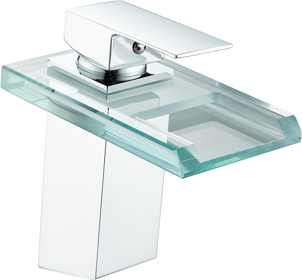 Kraan badkamer, waterval kraan badkamer glas, chroom