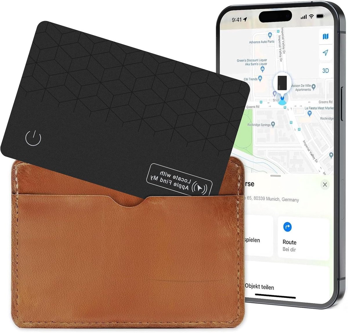 Smart Tag Tracking Card 1,6 mm, [iOS MFi-gecertificeerd] Air Smart Tag kaart compatibel met iOS Find My App, wallet tracker in creditcardformaat voor portemonnee, bagage, koffer, tassen
