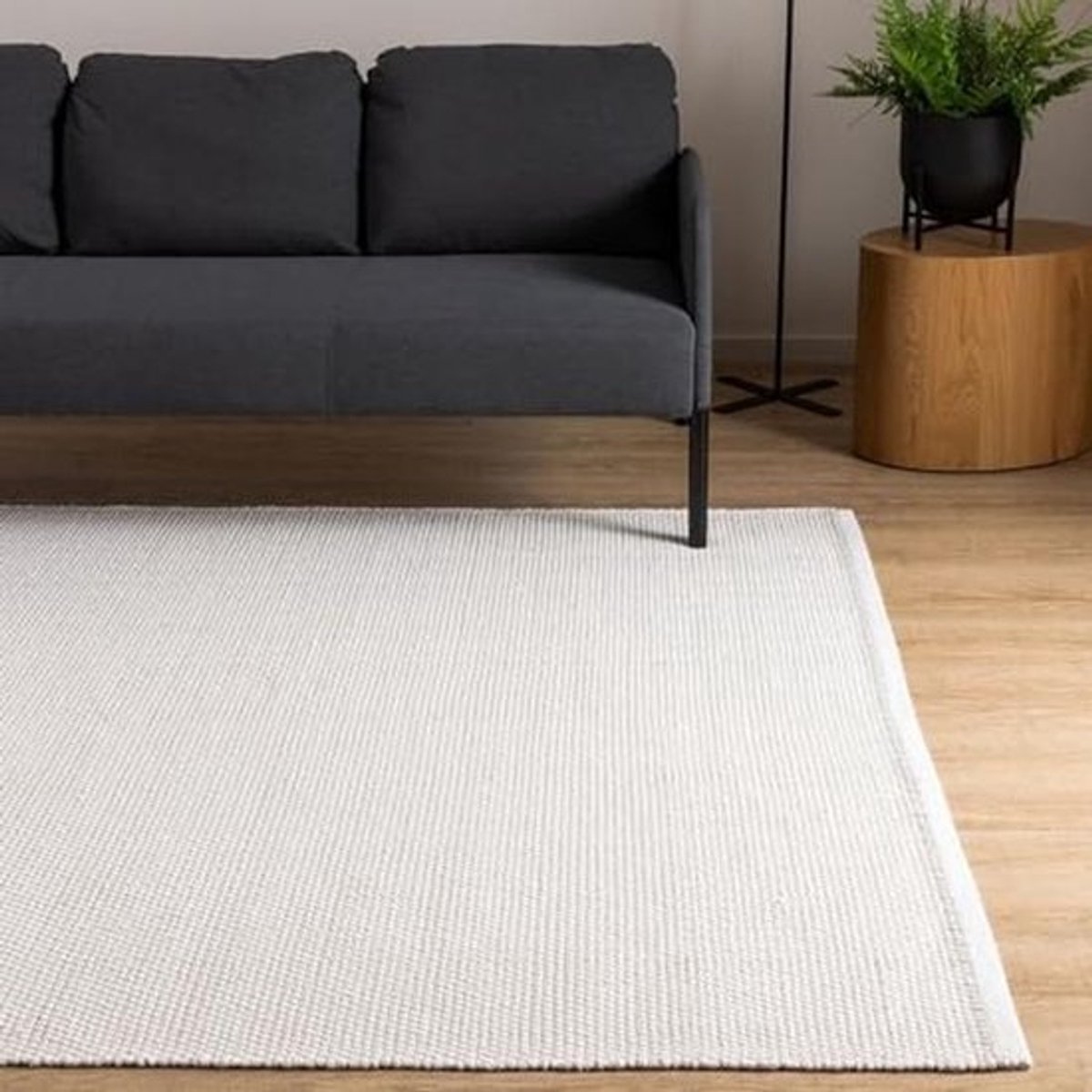 Handgeweven Wit Tapijt 300x400 cm - Duurzaam en Ondersteunt Vloerverwarming