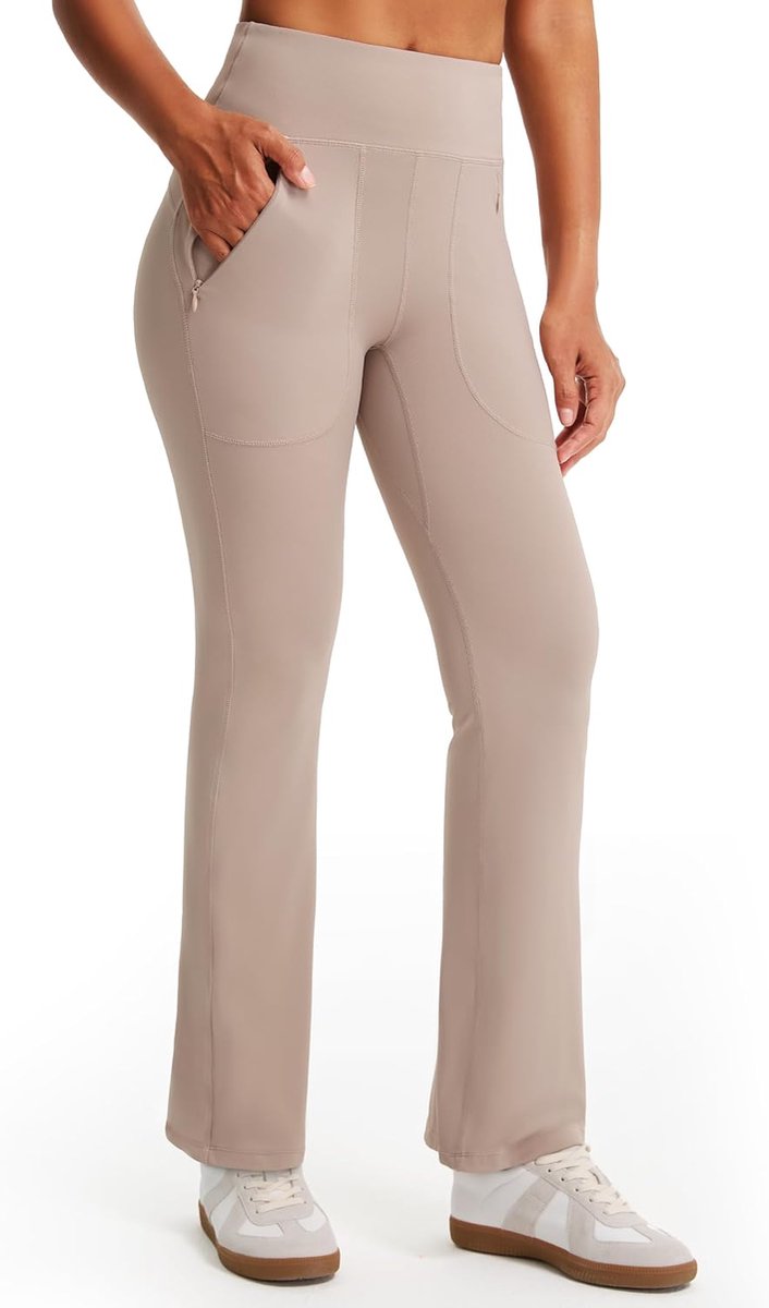 Yogabroek Hoge Taille Wijde Pijpen Elastische Sportbroek