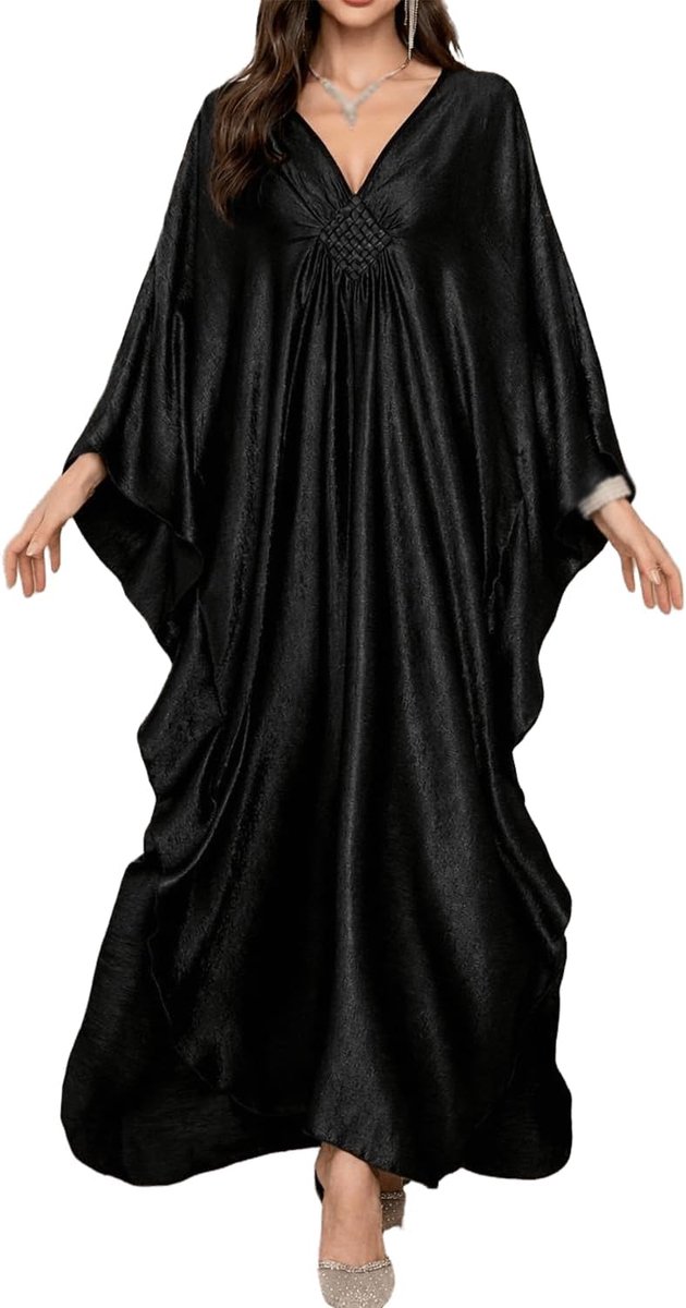 Kaftan voor dames, maxi-jurk, boho, badpak, strandbedekkende gewaden, eenheidsmaat loungewear