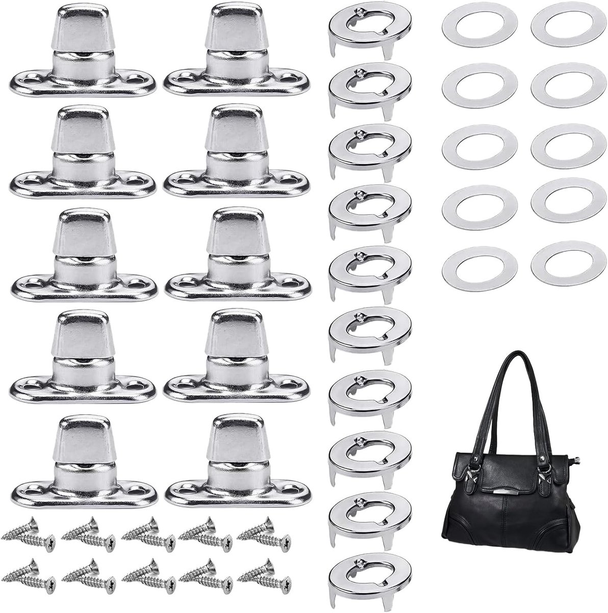 50 stuks draaisluiting tas Twist Turn Lock, set met draaisluiting, gering gewicht, draaisluiting, geschikt voor het sluiten van waterdichte zakken en voor het monteren van campingtenten