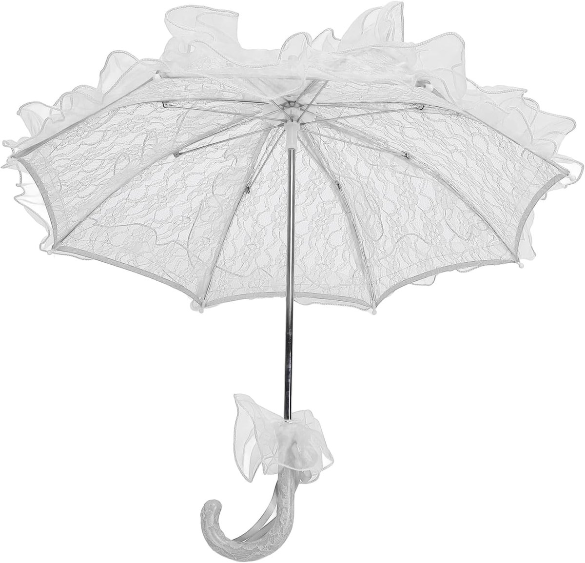 Parasol van kant, kanten parasol, decoratie, bruiloft, bruid, handgemaakt, glas-in-lood parasol met elegantie en charme voor bruiloft, fotoshoots of speciale gelegenheden