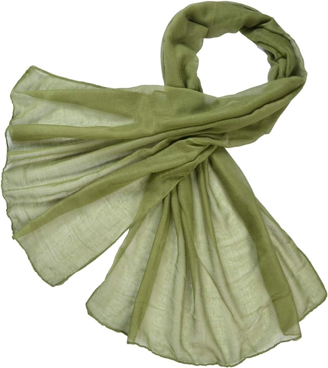 Sjaal, crinkle, halsdoek, effen kleur, 70 x 180 cm