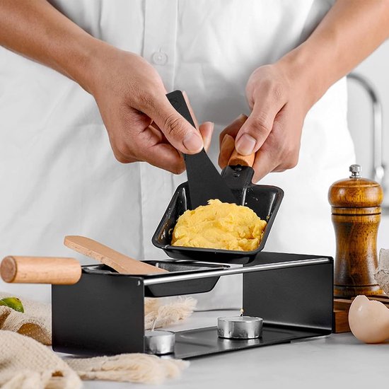 8 stuks raclette-spatel, raclette-spatel, racletteschraper, pannenspatel, crème, pizzaspatel, keuken, accessoires voor kaas, melter grill — afbeelding 4