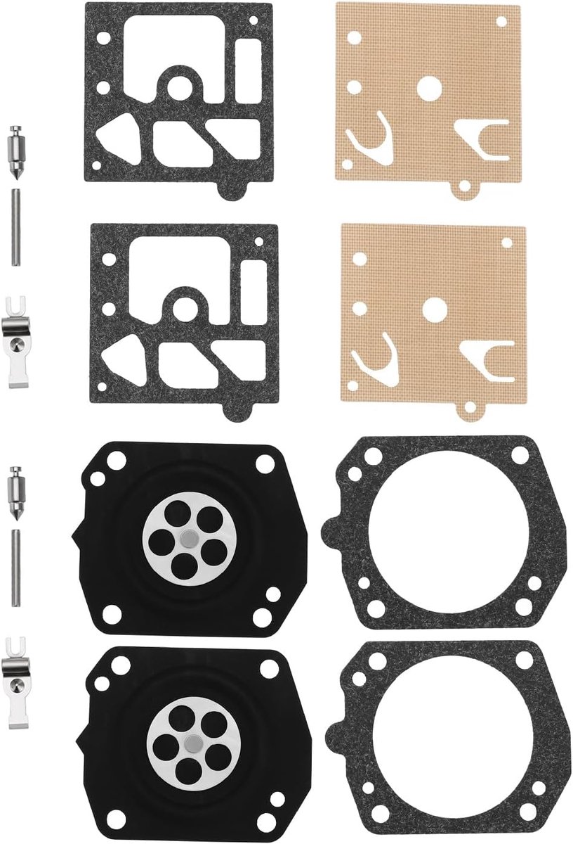 Store 2 sets carburateur membraan reparatieset compatibel met Wacker WM80 BS50-2 BS60-2 BS70-2 Compatibel met Walbro HDA 286 HDA 308 carburateur