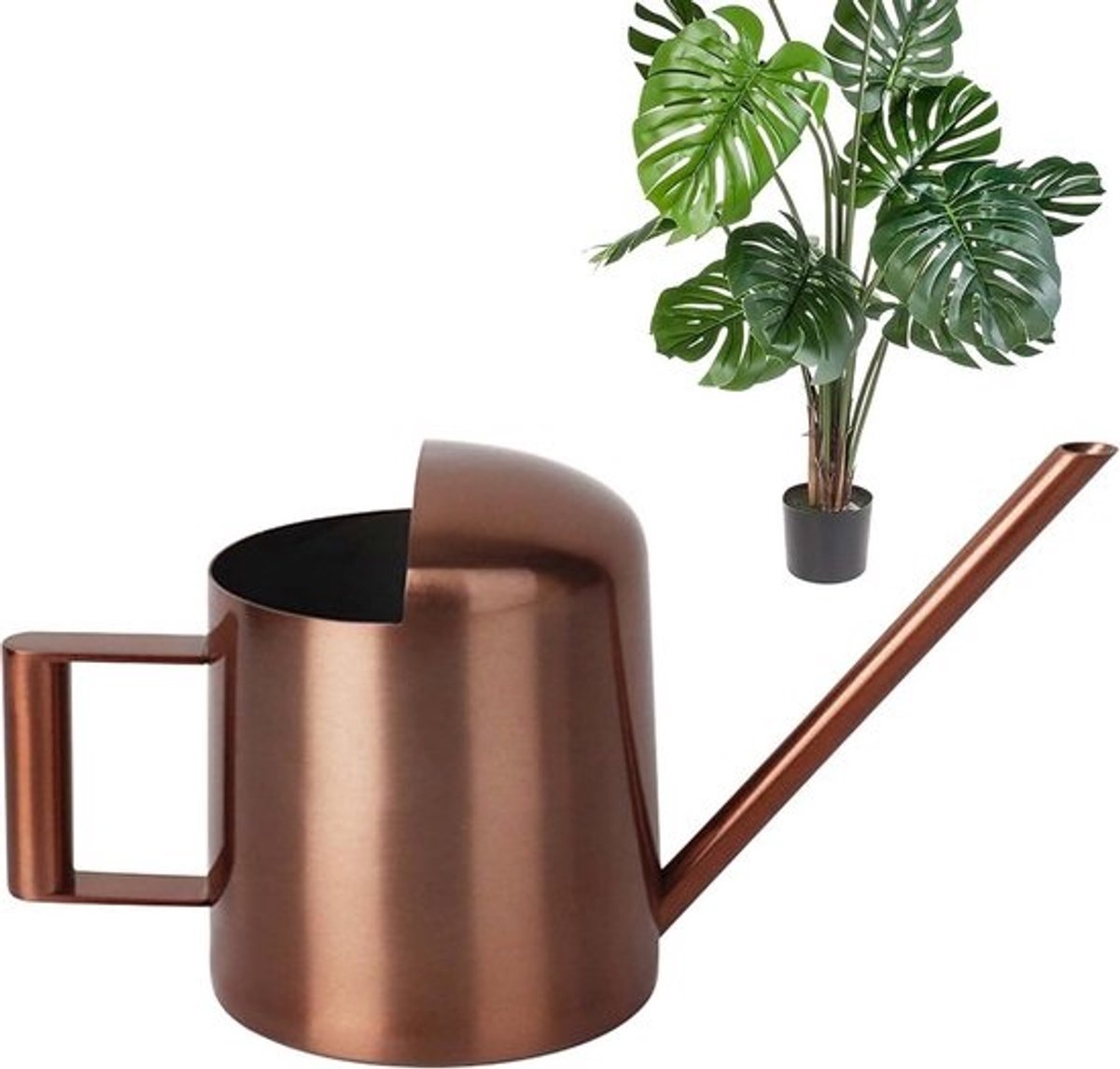 300 ml mini-gieter met roestvrijstalen schenktuit - kamerplanten gieter met lange uitloop - comfortabele handgreep voor balkonplanten - bloemengieter .
