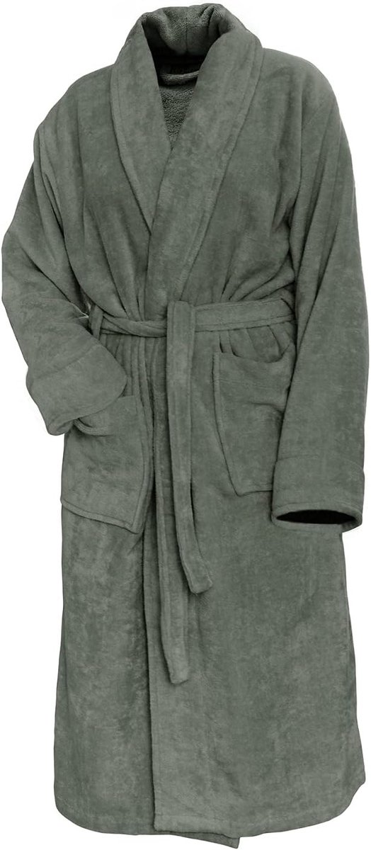 Badjas Velours - olive - S