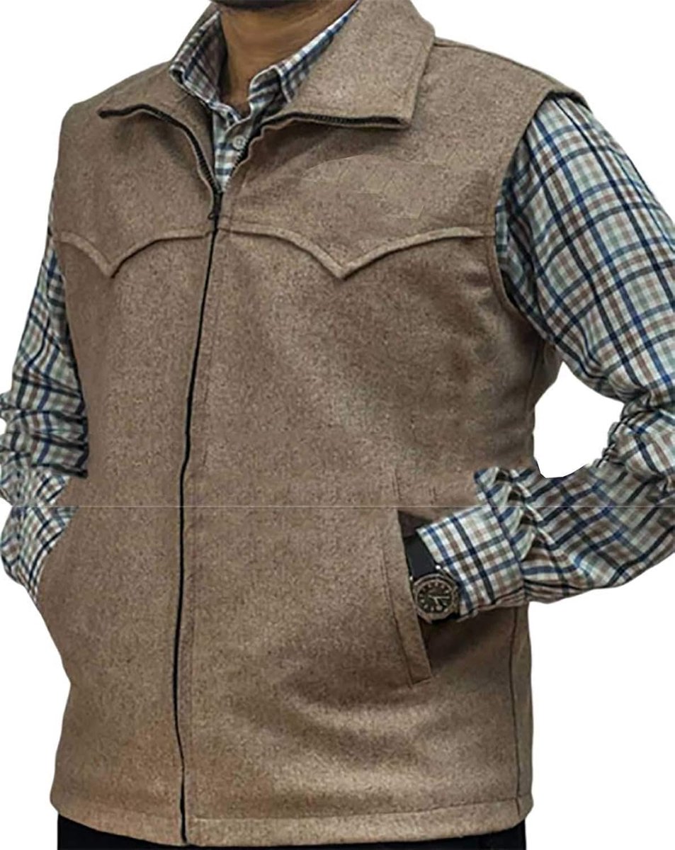 Dutton Geel-Steen Jas Vest/Kevin Costner Jas Vest