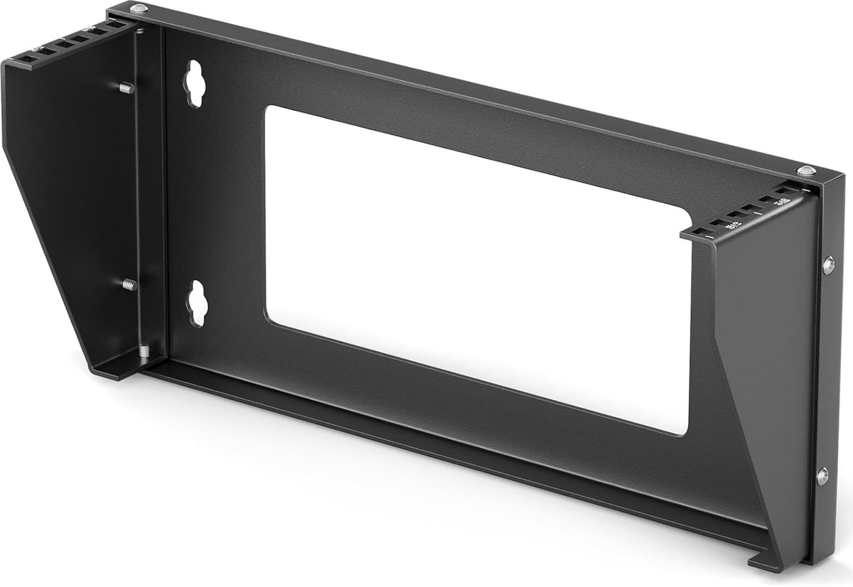 Hb-digital 19 inch 2U verticale rackhouder - wandmontage & ondertafel, 2 U zware belasting netwerkrackhouder voor serverswitch en patchpaneel, maximale stabiliteit, ruimtebesparend, professionele
