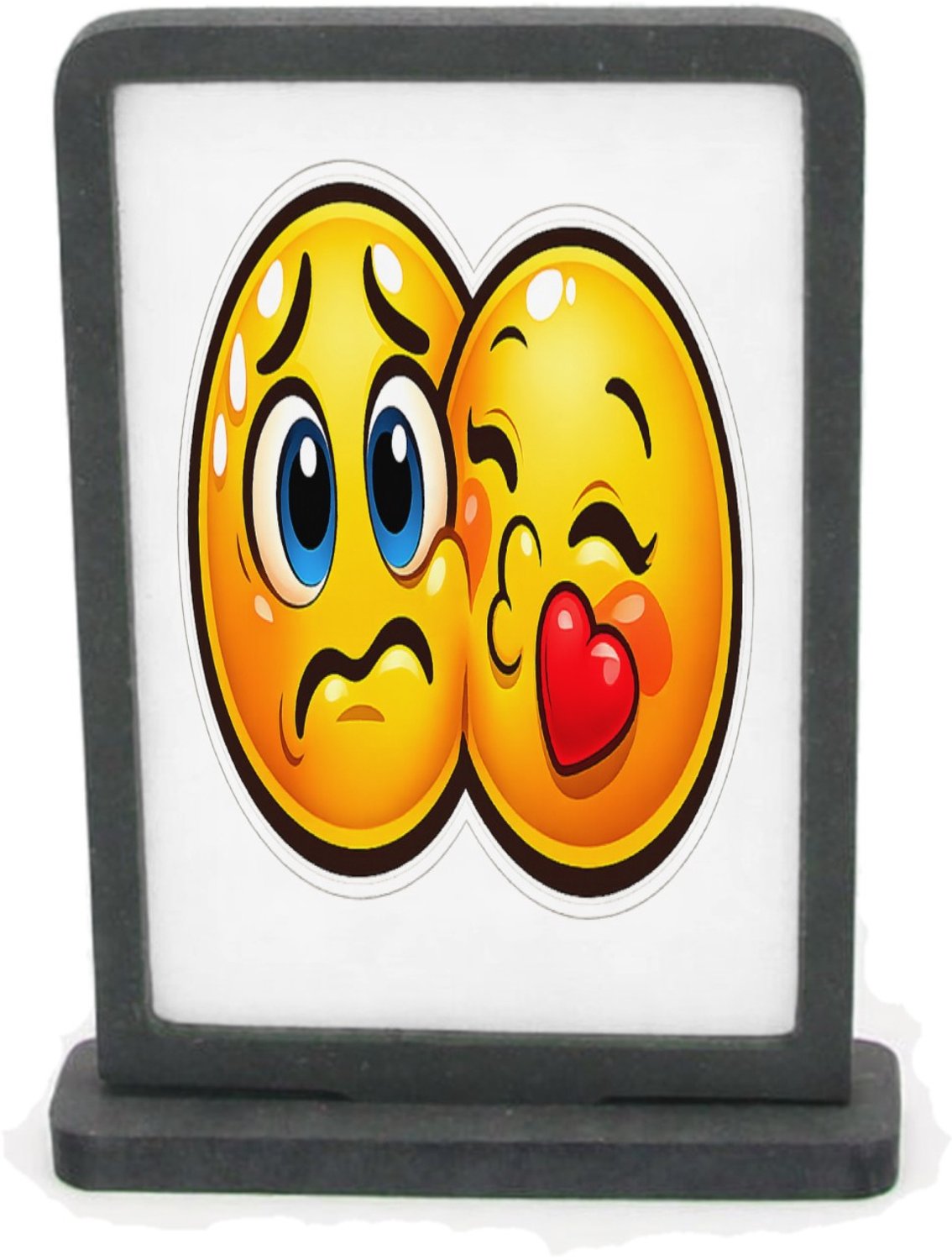 Mr Cadeautjes Houten fotolijst rechthoek met MDF inleg - design Een vergelijkbare humoristische contrastopbouw met twee tege | cadeau Wit