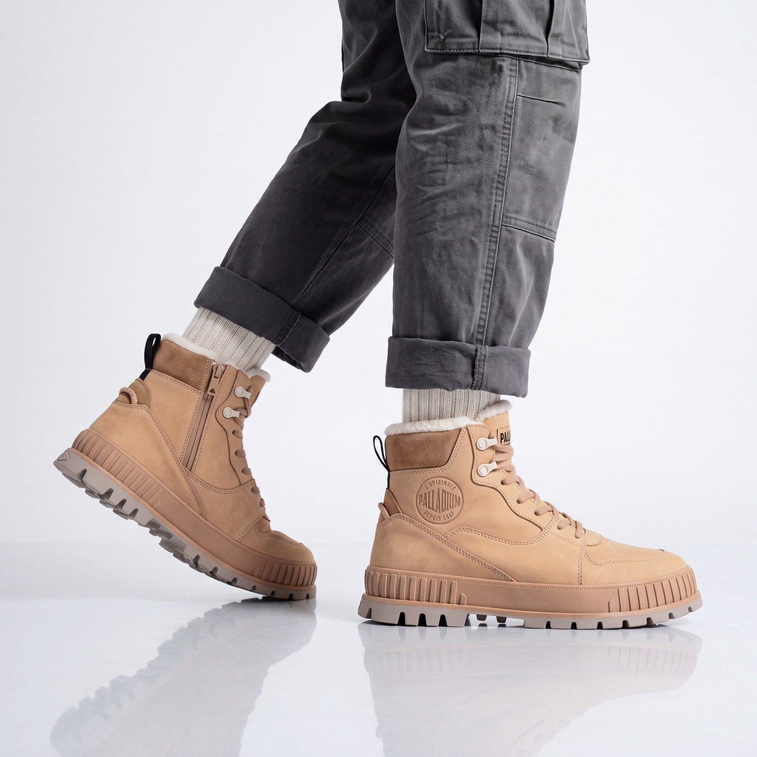 Schoenen Palladium Pallashock Warm WP Bruin