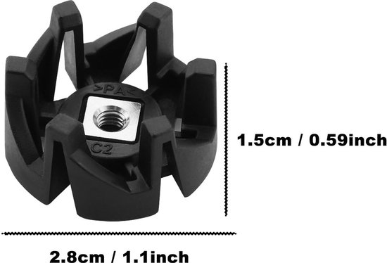 Blenderaccessoireset - 4 stuks - Geschikt voor Philips - Zwart — afbeelding 2