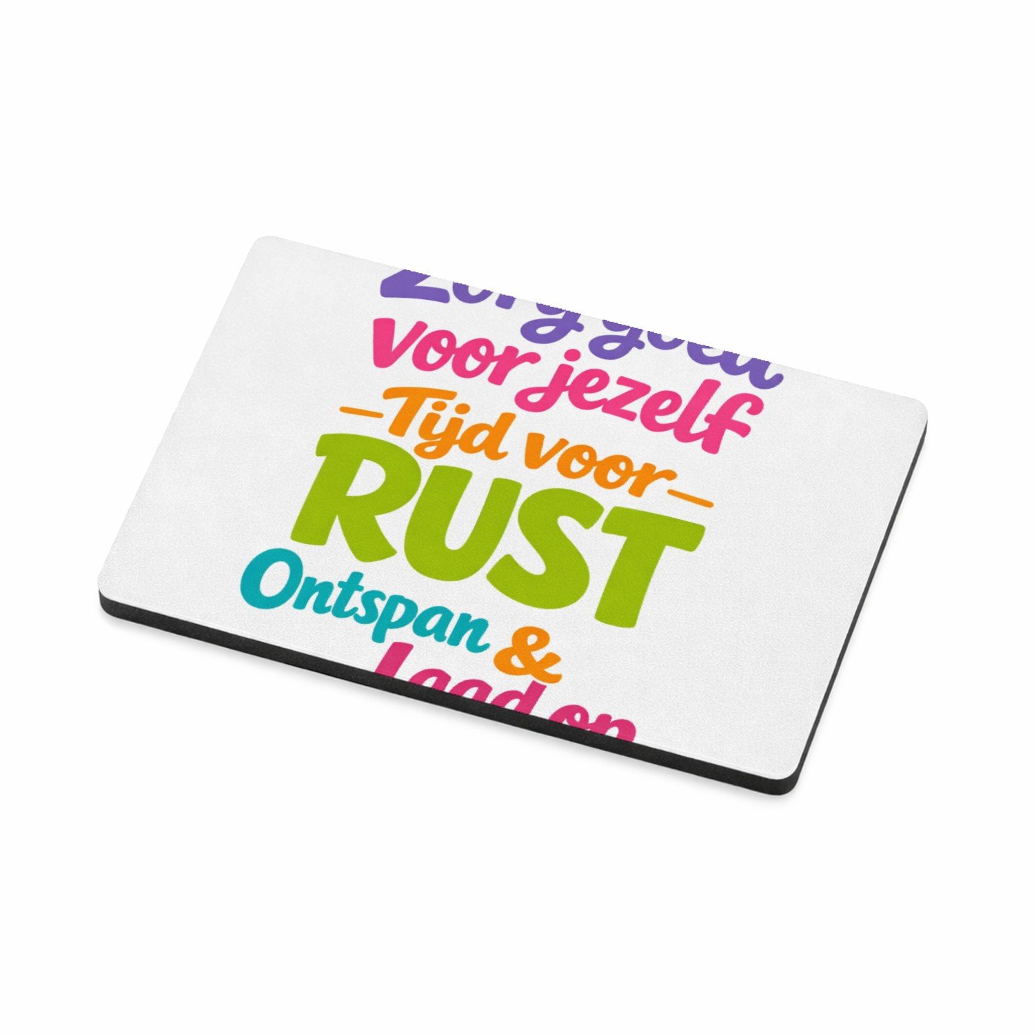 Mr Cadeautjes MDF magnetische fotolijst 7,5 x 5 - design Een opbeurende typografische compositie voor een dagelijkse | cadeau Wit