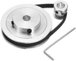Tandriemschijf Set - 20 en 80 Tanden - Aluminium - 8 mm Asgat
