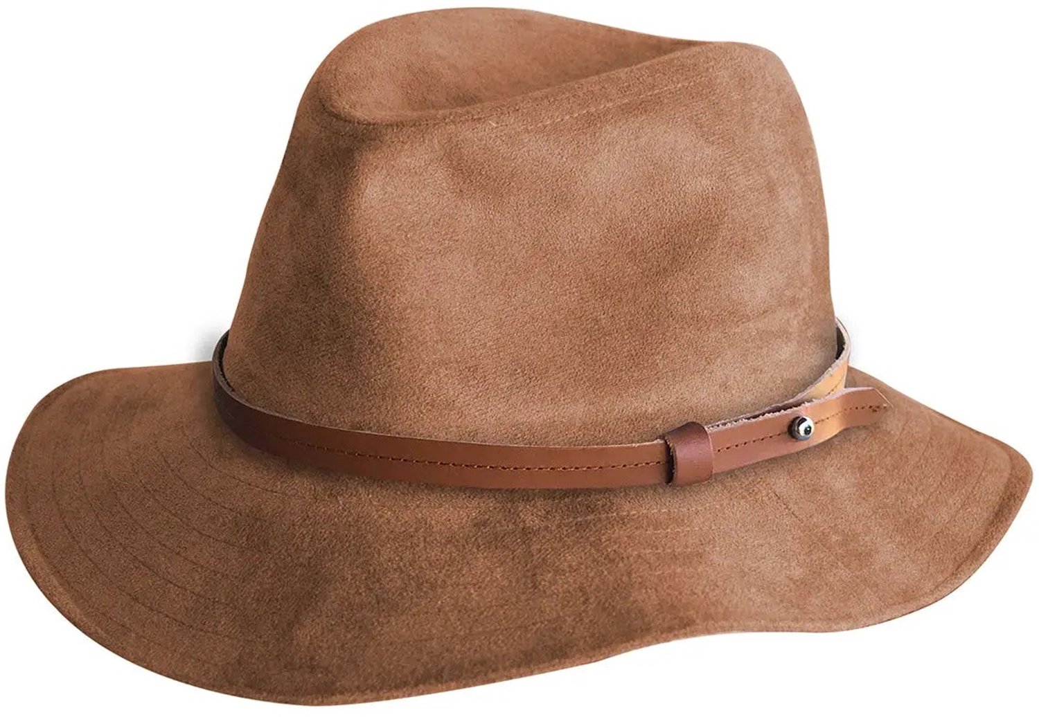 Dylan Fedora – Vilten Hoed Dames & Heren - Maat: L-XL: 61 cm - Bruin