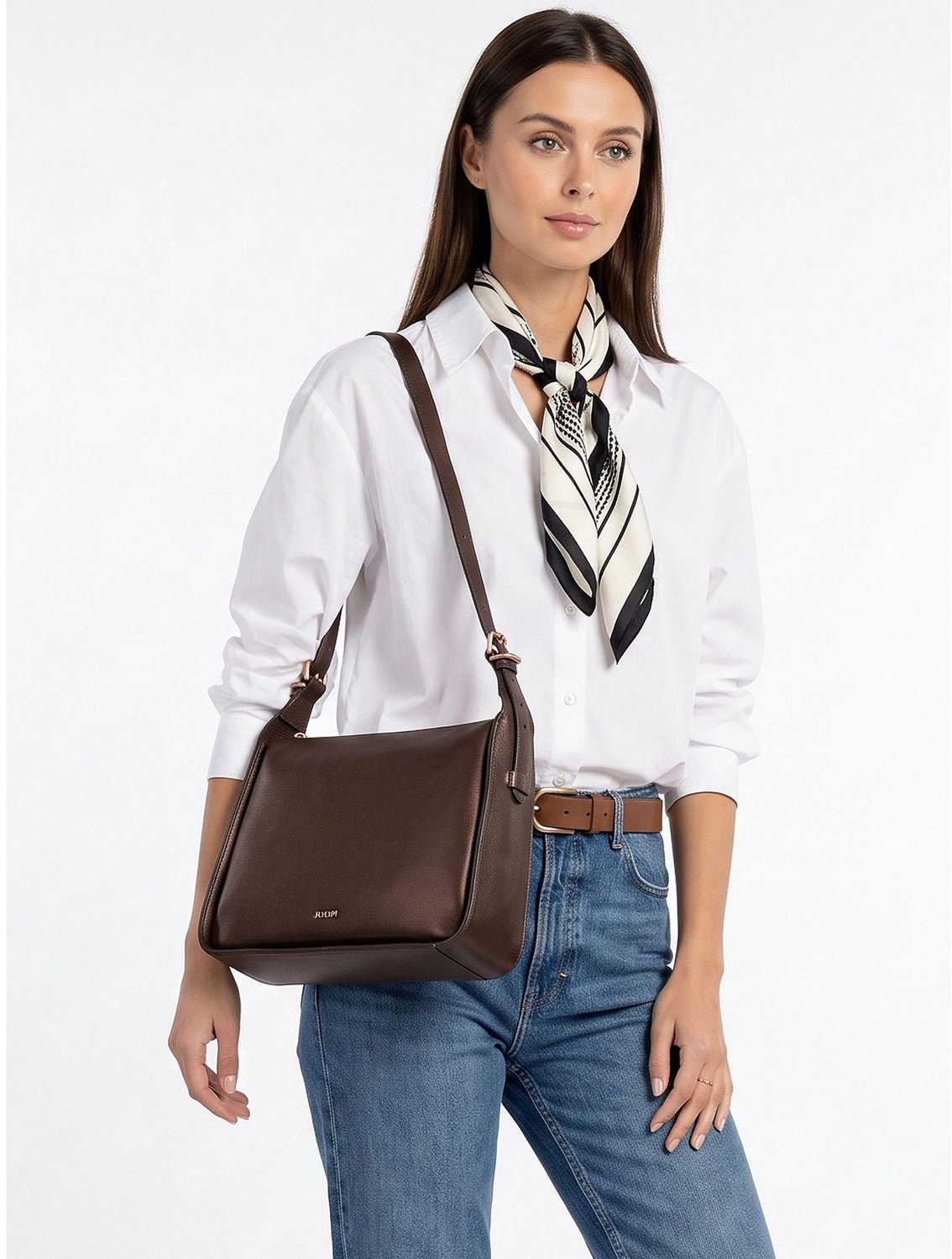 JOOP! schoudertas Lipari Metallo Liah Shoulderbag Bronce donkerbruin