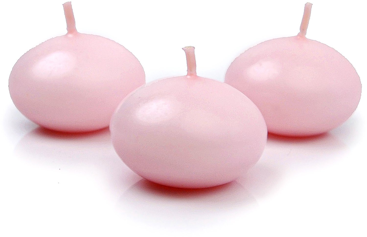 PartyDeco 50 mat roze drijfkaarsen schijf 40 mm