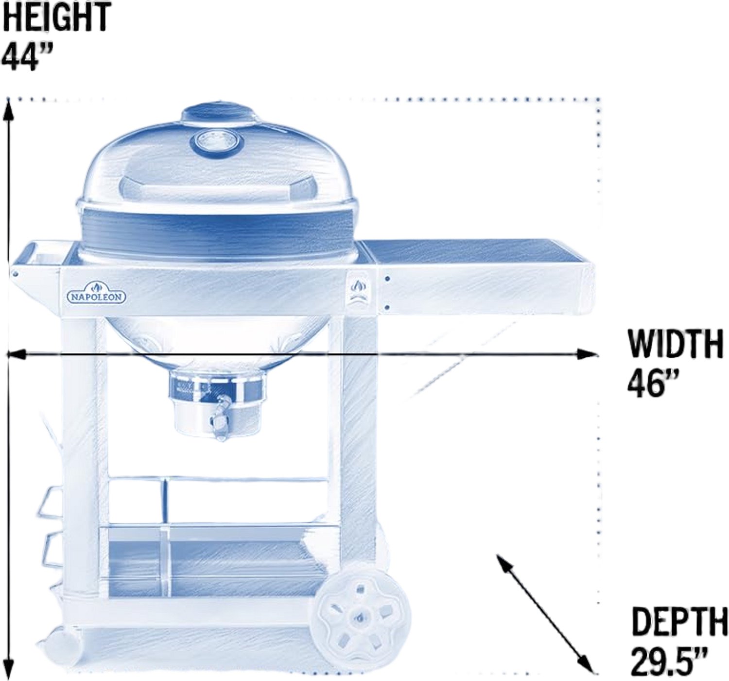 Napoleon PRO-CART22 Kettle - Charcoal Barbecue - Ø 57 cm