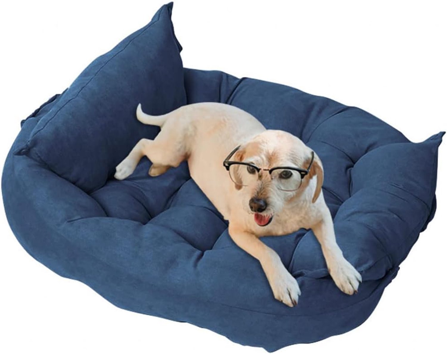 Opvouwbaar hondenbed - Kattenbed S – Huisdierkussen – Voor Binnen en Bench – 25 x 30 cm – Blauw