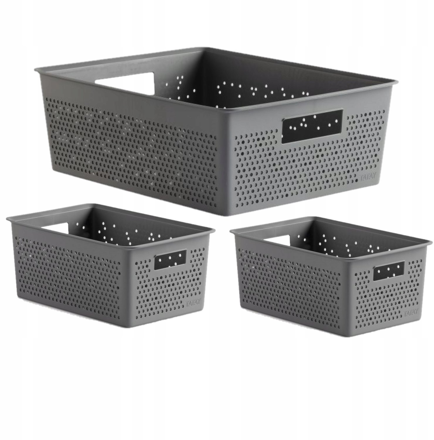 Tatay Bohol Sky Opbergboxen Set 3 stuks Grijs