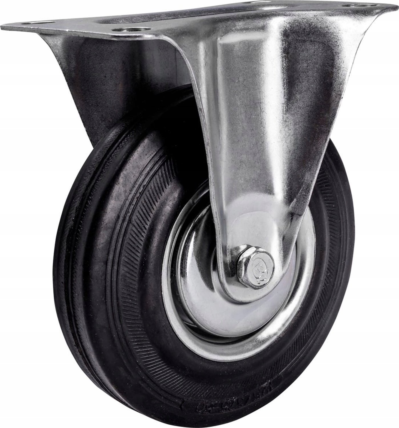 Vast wiel voor platformwagen - 125mm, metaal/rubber