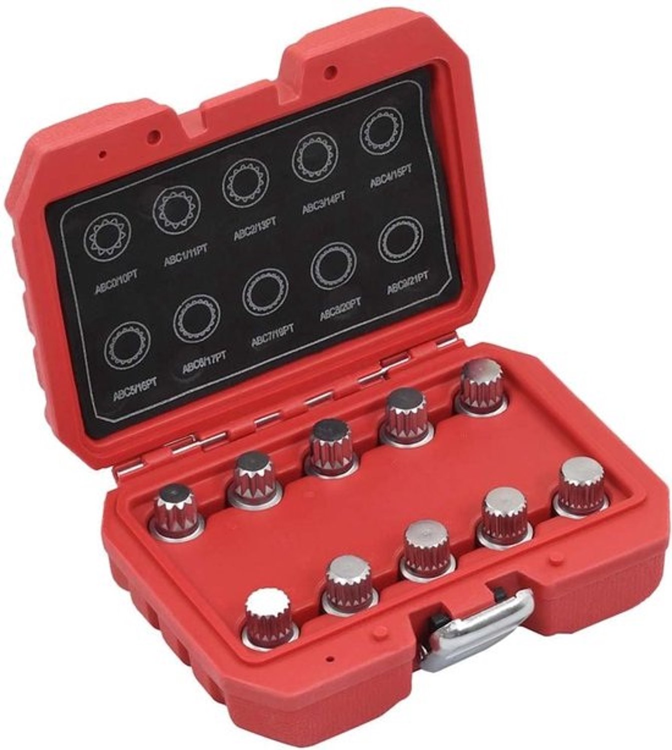 Set wielborgmoeren - Set wielbouten - Voor auto-onderhoud - 10-delig - M11 - Chroom