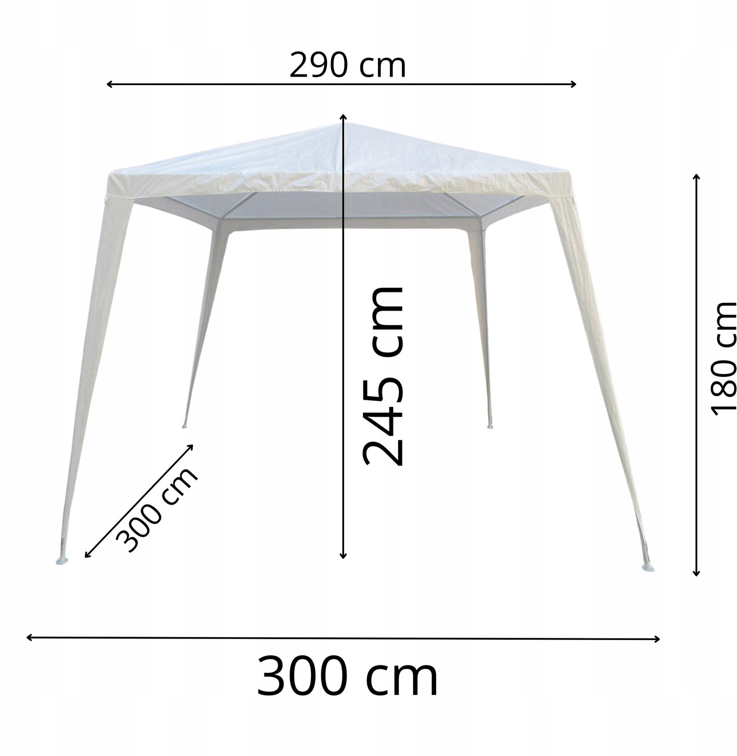 Tuinfeest Tent 3x3m Wit - Waterdicht & UV-bestendig