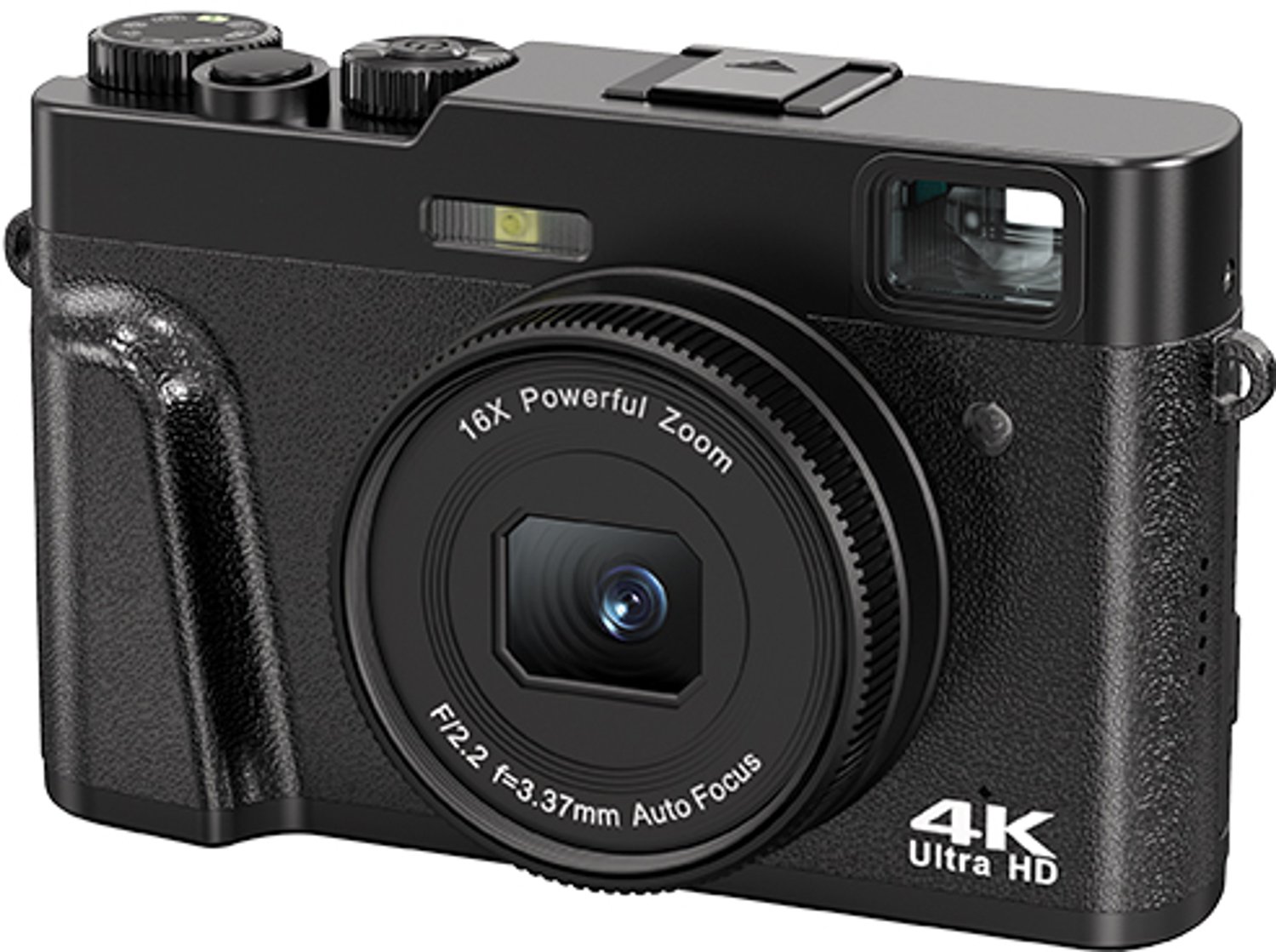 2.7K Digitale Camera met 48MP, 16x Zoom en Externe Flitsschoen