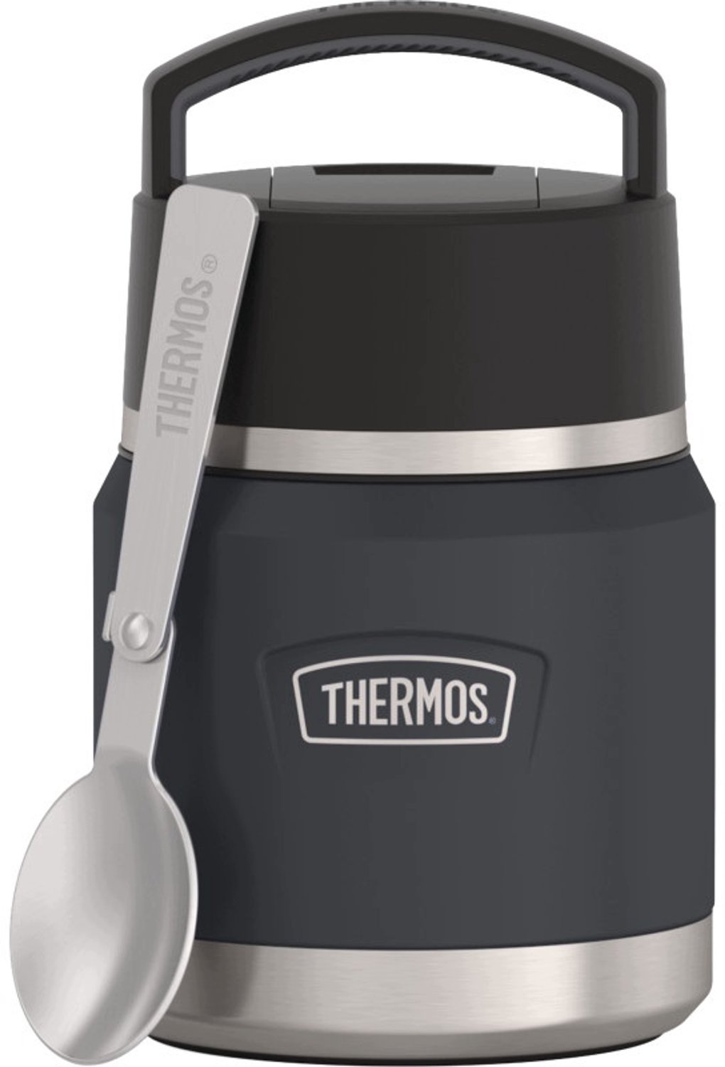 Thermos Icon Granit Lunchbox met Lepel - 0.34L - Zwart
