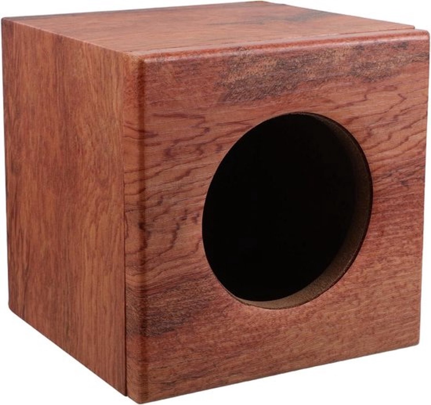 Houten autospeakerbehuizing met strepen - Voor truckaudio - Kaki - 16.80 x 16.80 x 16.80 cm