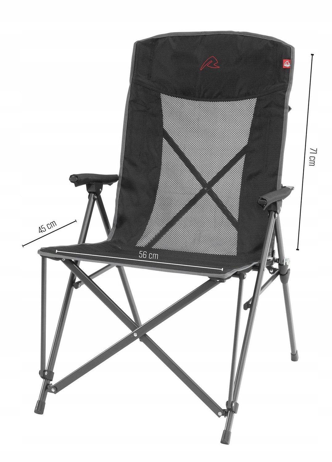 Robens Vanguard Klapstoel - Zwart, Robuust en Comfortabel