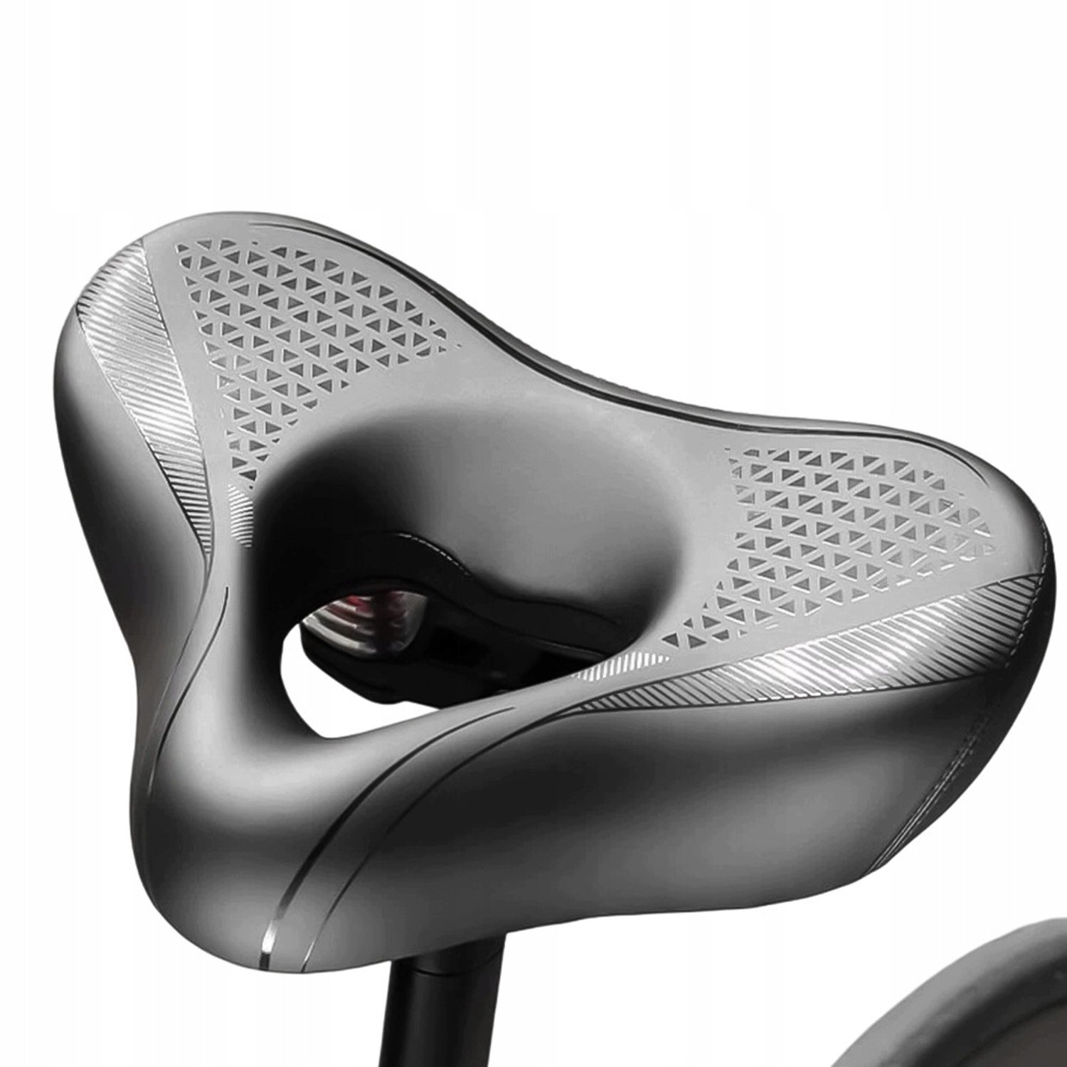 Comfortabel Fietszadel PU Schuim Geventileerd Zwart 26x19x10cm