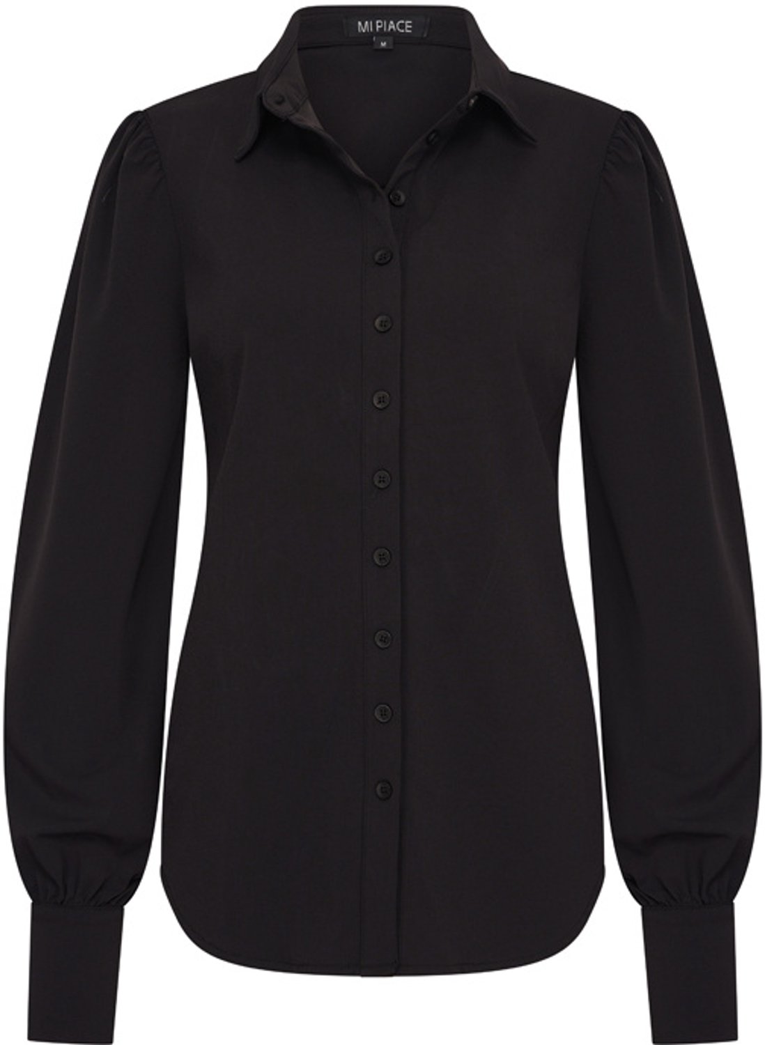 MI PIACE - Travel Blouse Pofmouw Uni Black 2037 - Maat : M