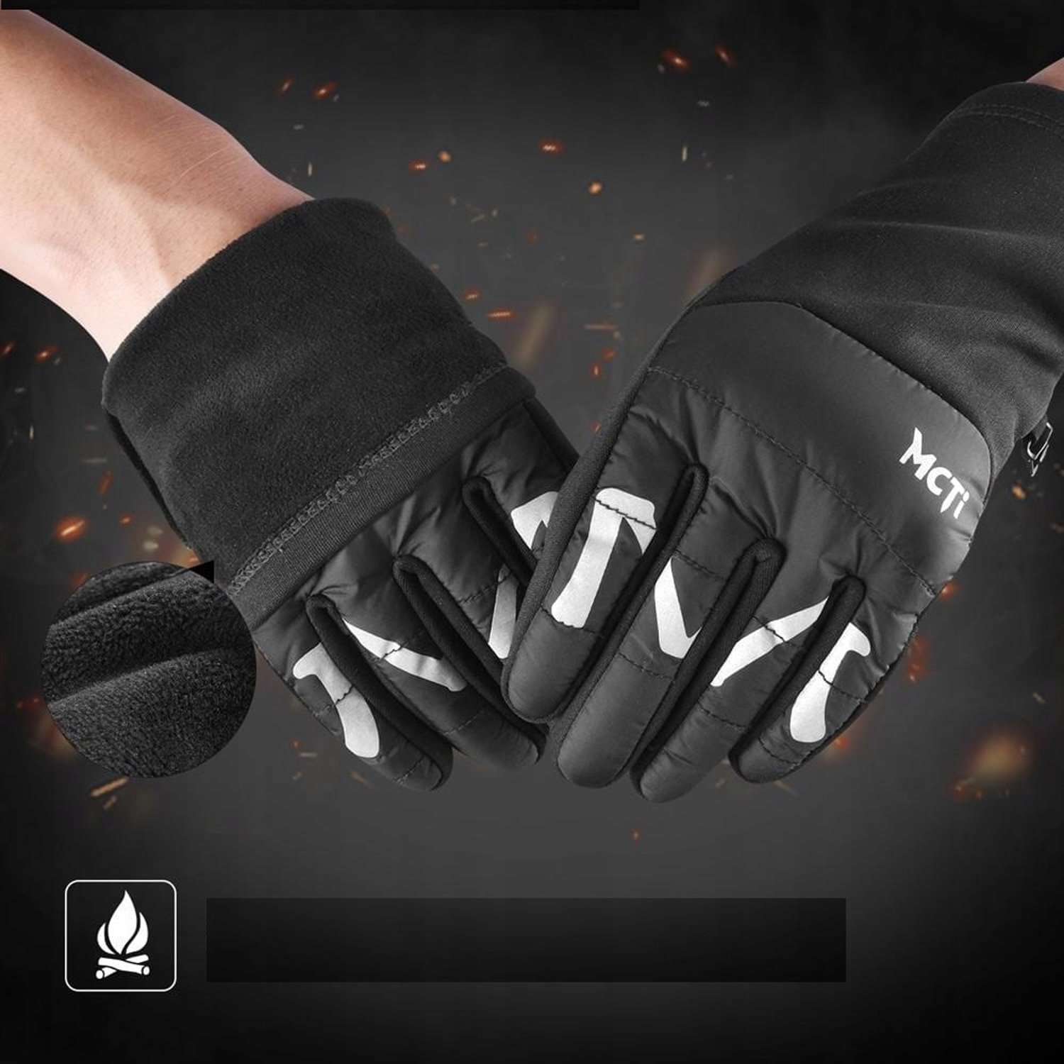 Polar Winterhandschoenen Fietsen Touchscreen /L Zwart