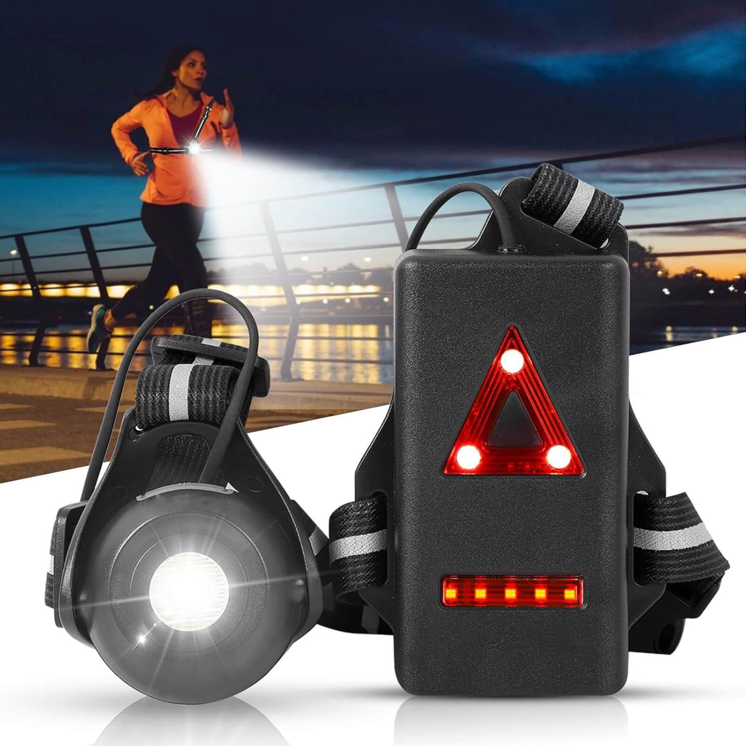 Led-Hardloopverlichting Voor Op De Borst - 90° Verstelbare Hardlooplamp - Borstlamp - Waterdichte Koplamp Met 2 Standen