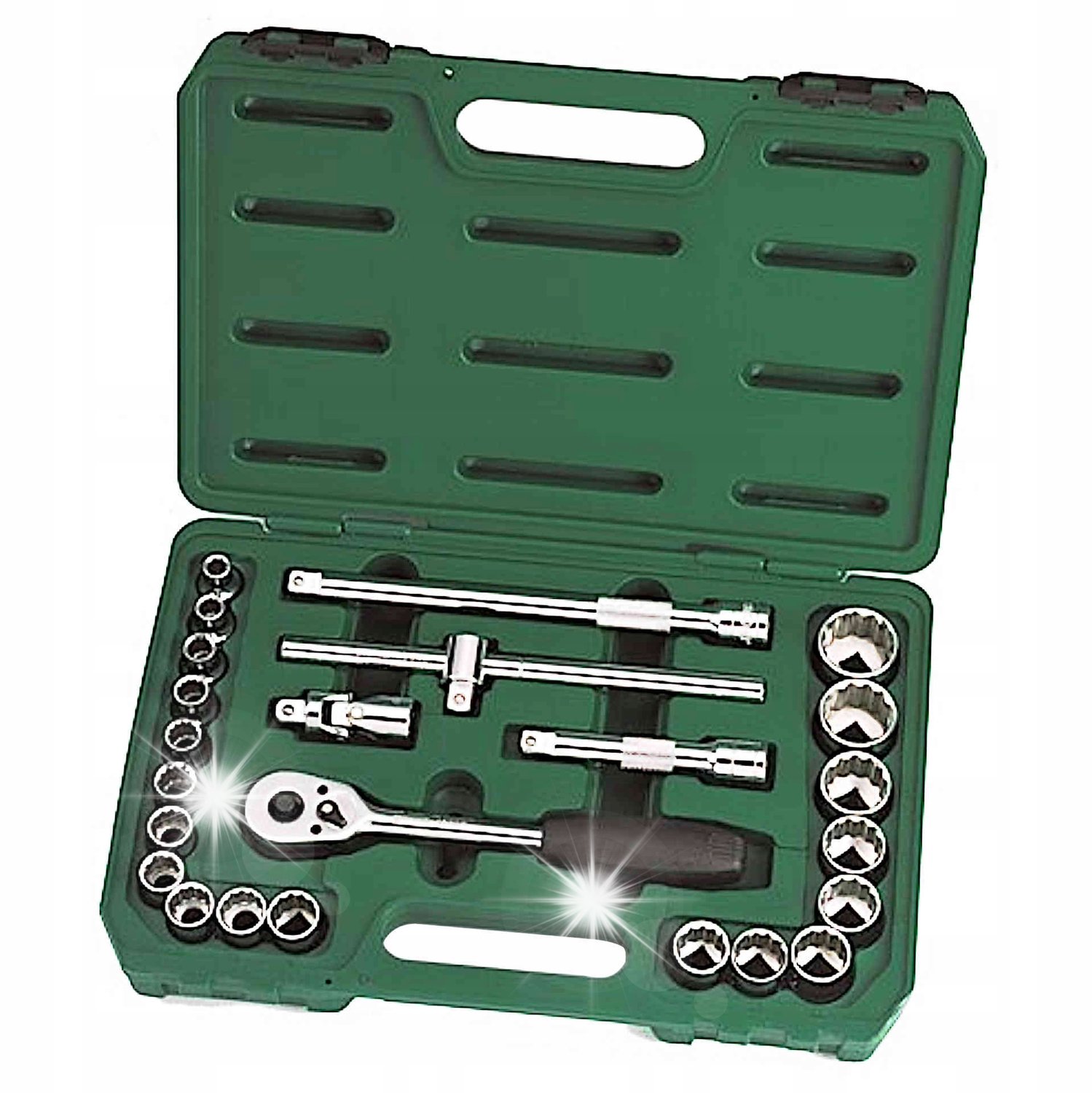 SATA DOPPENSLEUTELSET 1/2" 24-DELIG 12-HOEKIG MET GRGCHTKA