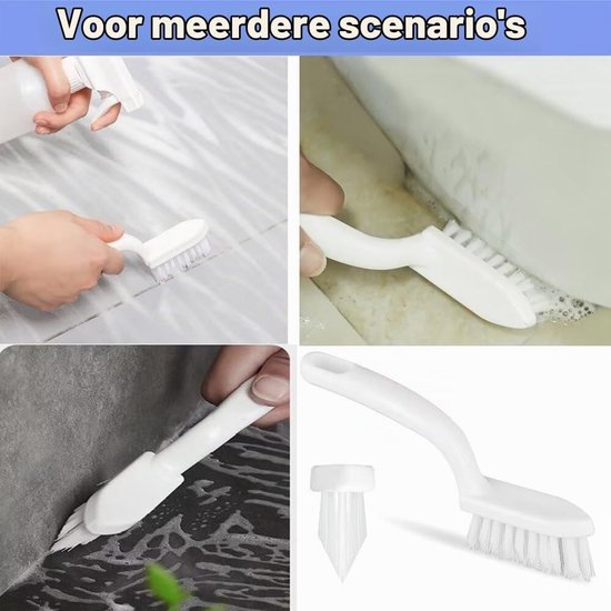 Efficiënte Tegelborstel voor het Schoonmaken van Randen, Toiletruimtes en Hoeken in Badkamer, Keuken en Douche — afbeelding 4