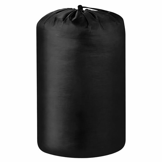 Mummy Slaapzak 2-in-1, 210x70cm, Warm, met Capuchon & Hoes, Zwart — afbeelding 2