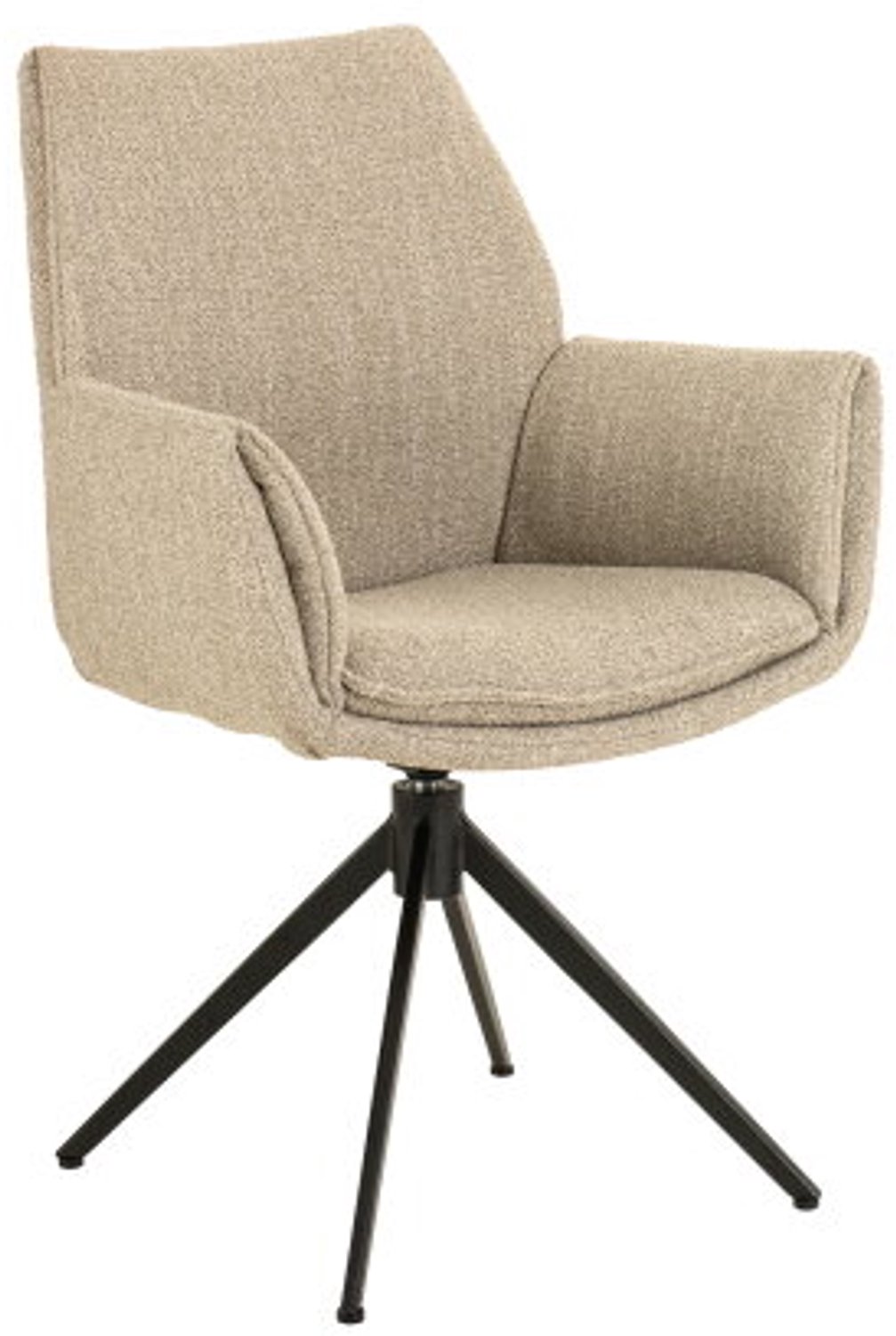 Moods Collection Eetkamerstoel Lisboa draaibaar Moon zwart - Rhythm liver 10 Taupe